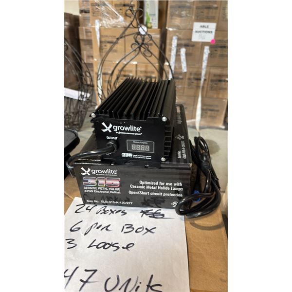 GROWLITE 315 CERAMIC METAL HALIDE 315W ELECTRONIC BALLAST 6 PER BOX