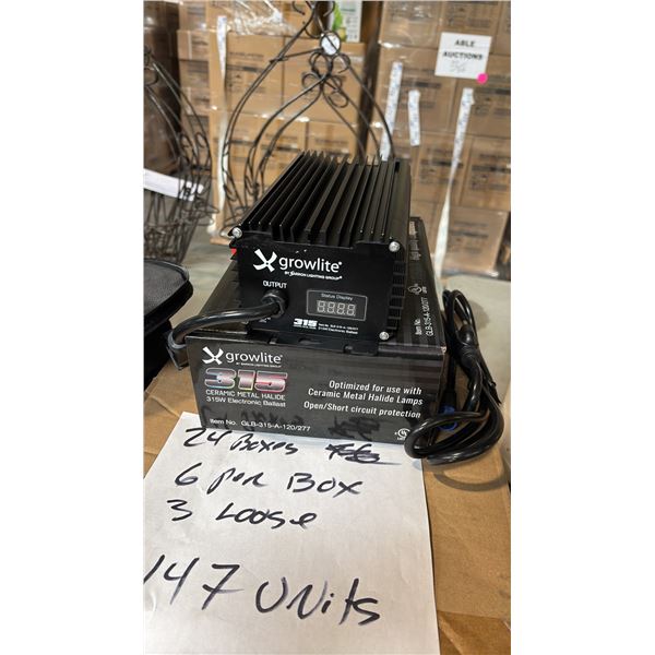 GROWLITE 315 CERAMIC METAL HALIDE 315W ELECTRONIC BALLAST 6 PER BOX