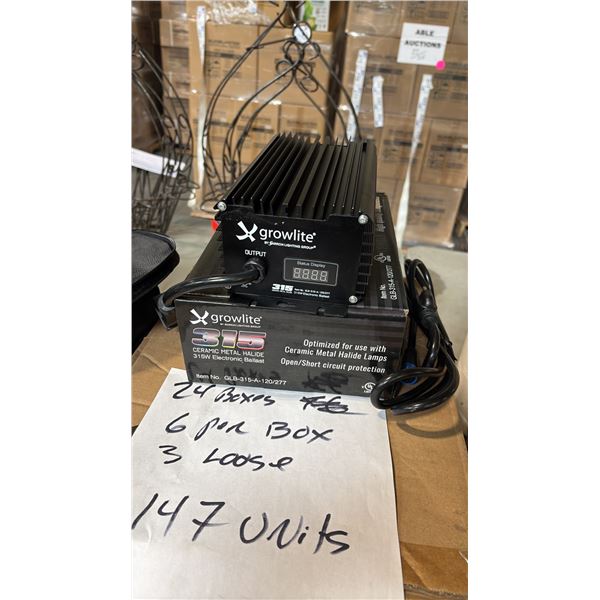 GROWLITE 315 CERAMIC METAL HALIDE 315W ELECTRONIC BALLAST 6 PER BOX