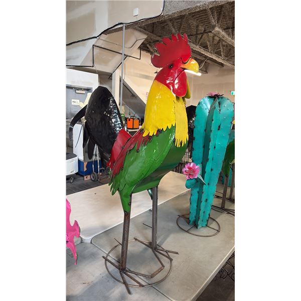 METAL ROOSTER YARD ART 40"H