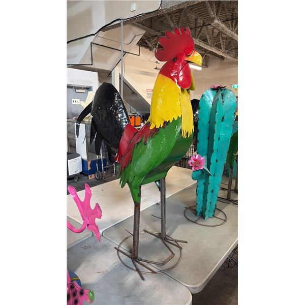 METAL ROOSTER YARD ART 40"H