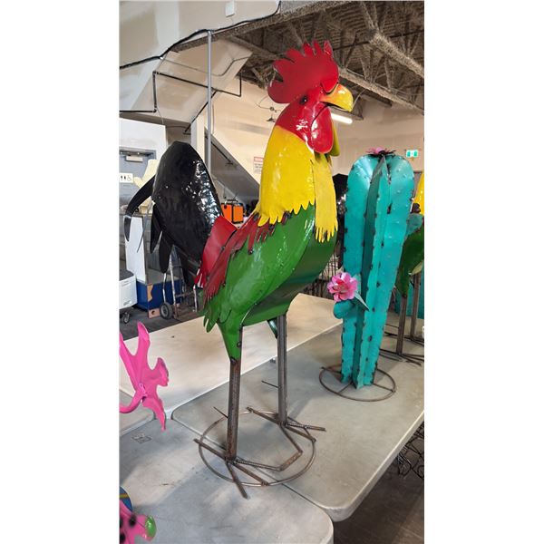 METAL ROOSTER YARD ART 40"H