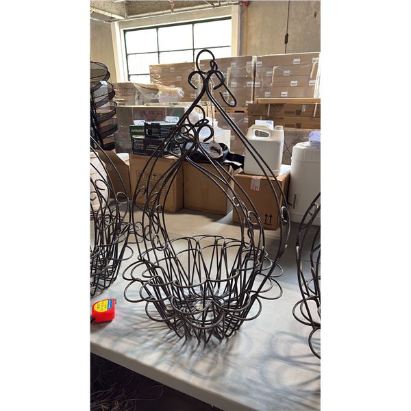 3 ASSORTED METAL HANGING BASKETS