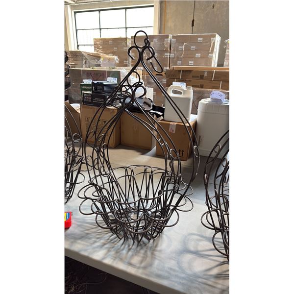 3 ASSORTED METAL HANGING BASKETS