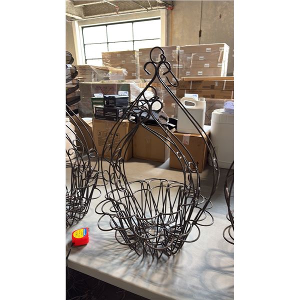 3 ASSORTED METAL HANGING BASKETS