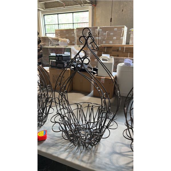 3 ASSORTED METAL HANGING BASKETS