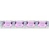Image 2 : Plated Rhodium 19.19ctw Amethyst and Tanzanite Bracelet