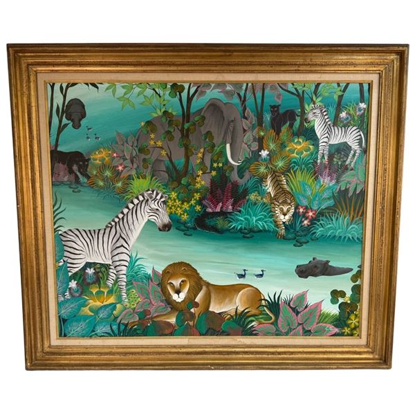Gustavo Novoa Jungle Scene Painting