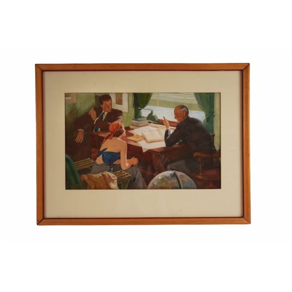 Donald Teague Saturday Evening Post Watercolor
