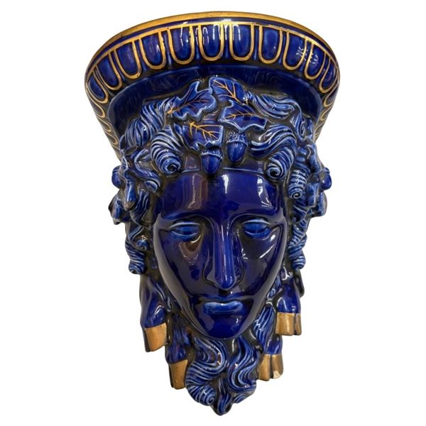 Cobalt Blue Grecian Wall Bracket / Console