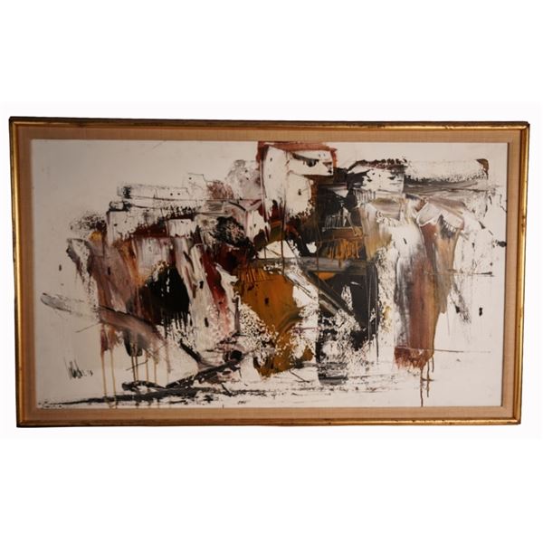 Gino Hollander 1973 Abstract Oil Painting