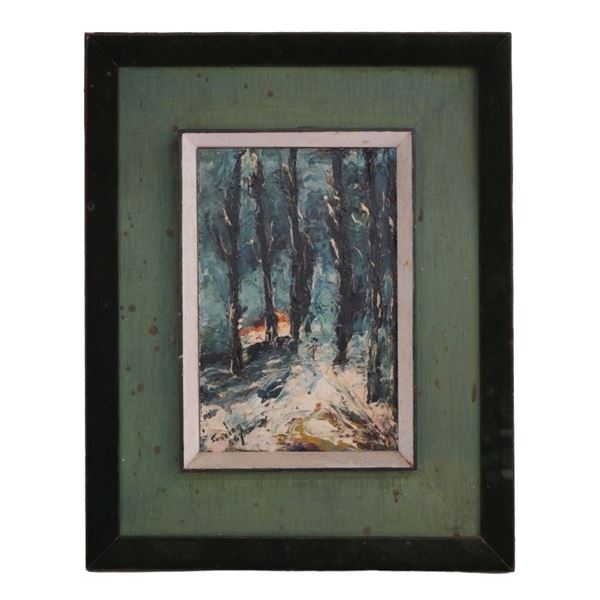 Mid Century Signed Impressionist Landscape