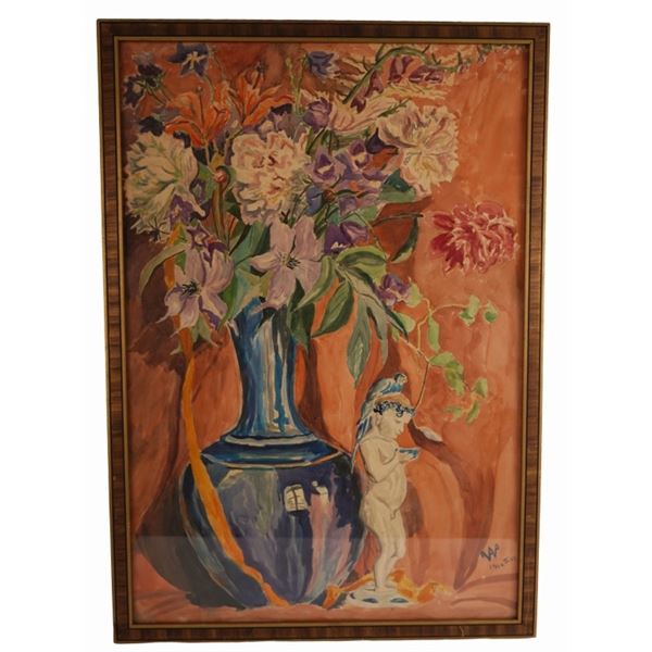 Artist Signed Still Life Watercolor