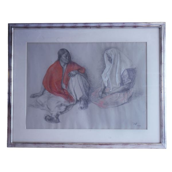 Francisco Zuniga - Figural Charcoal Drawing