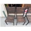 Image 3 : Qty 4 Wooden Chairs w/ Slatted Backs & Seats 17" x 17" x 34.5"H