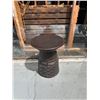 Image 2 : Round Wooden Drum Side Table 20" Dia, 24"H