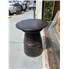 Image 3 : Round Wooden Drum Side Table 20" Dia, 24"H