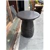 Image 4 : Round Wooden Drum Side Table 20" Dia, 24"H