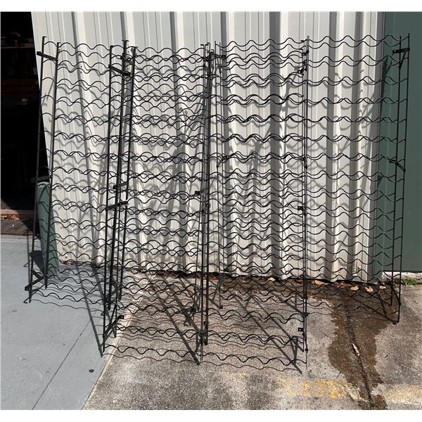Multiple Metal Wine Racks 44" x 9" x 60"H