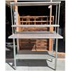 Image 1 : Metal Kitchen Table w/ Hally HL-DOS1248 Double Tier Overshelf 48" x 24" x 66"H