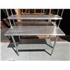 Image 3 : Metal Kitchen Table w/ Hally HL-DOS1248 Double Tier Overshelf 48" x 24" x 66"H