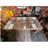 Image 3 : Wooden Farm Table w/ Clear Top 77" x 40" x 30"H