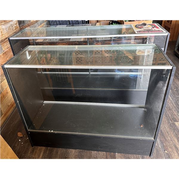 Qty 2 Display Cabinets w/ Clear Front, Misc Sizes