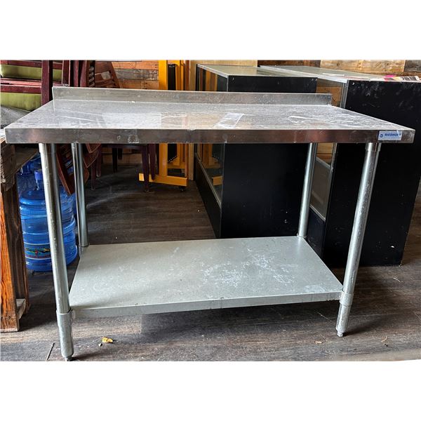 Reidhoff Metal Kitchen Prep Table w/ Undershelf & Raised Edge 48" x 24" x 36"H