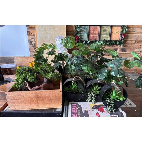 Multiple Artificial Plants, Misc Types & Sizes