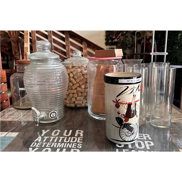 Multiple Jars, Vases, Cylinders, Dispensers, etc Misc Sizes