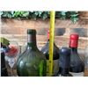 Image 14 : Qty 6 Empty Wine Bottles & 4 Stemmed Glasses w/ Artificial Grapes, Misc Sizes