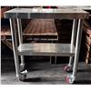 Image 1 : Rolling Metal Kitchen Work Table w/ Undershelf 30" x 12" x 34"H