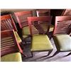 Image 3 : Qty 6 Wooden Chairs w/ Slatted Backs & Upholstered Seats 17" x 16" x 33.5"H