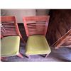 Image 5 : Qty 6 Wooden Chairs w/ Slatted Backs & Upholstered Seats 17" x 16" x 33.5"H