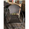 Image 3 : Qty 5 Metal-Framed Chairs w/ Woven Backs & Seats 22" x 17" x 45"H