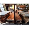 Image 20 : Qty 4 Wooden Tables 53.5" x 39.5" x 33"H w/ Bench Seating