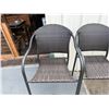 Image 2 : Qty 4 Metal Bar-Height Chairs w/ Woven Backs & Seats 22" x 17" x 45"H