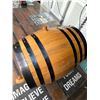 Image 3 : Wooden Wine Barrel w/ Metal Bands 10.5" Dia, 13.5" L