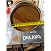Image 6 : Wooden Wine Barrel w/ Metal Bands 10.5" Dia, 13.5" L