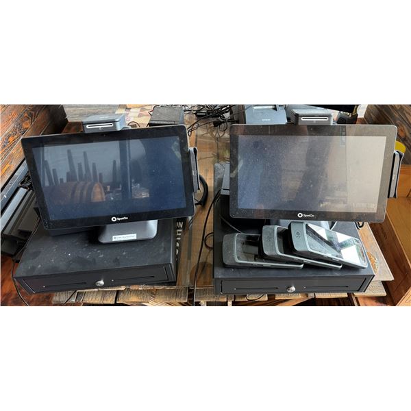 Spot On POS System w/ 2 Displays & Cash Drawers, 3 Pagers & Receipt Printer
