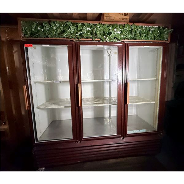 True GDM-72 Three Section Glass Door Refrigerator 79" x 39" x 83"H