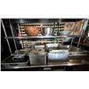 Image 1 : Contents of Shelf: Metal Food Storage Containers w/ Some Lids, Mixing Bowls, etc Misc Sizes (shelf n