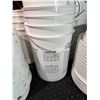 Image 4 : Multiple White Plastic Pails w/ Some Lids, Hoses, etc