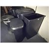 Image 5 : Qty 5 Trash Receptacles, Misc Brands & Sizes