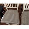 Image 3 : Qty 6 Chairs: 3 White Wooden & 3 Woven, Misc Sizes