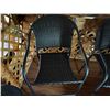 Image 4 : Qty 6 Chairs: 3 White Wooden & 3 Woven, Misc Sizes