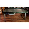 Image 1 : Rectangular Wooden Table w/ Metal Legs & 2 Drawers 60" x 27" x 31"H