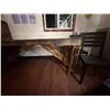 Image 5 : Rectangular Table 74" x 40" x 30" & 6 Wooden Chairs w/ Slatted Backs & Seats 17" x 17" x 34.5"H