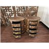 Image 2 : Qty 2 Oval Woven Cabinets w/ 4 Drawers 22" x 15" x 27"H