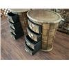 Image 4 : Qty 2 Oval Woven Cabinets w/ 4 Drawers 22" x 15" x 27"H